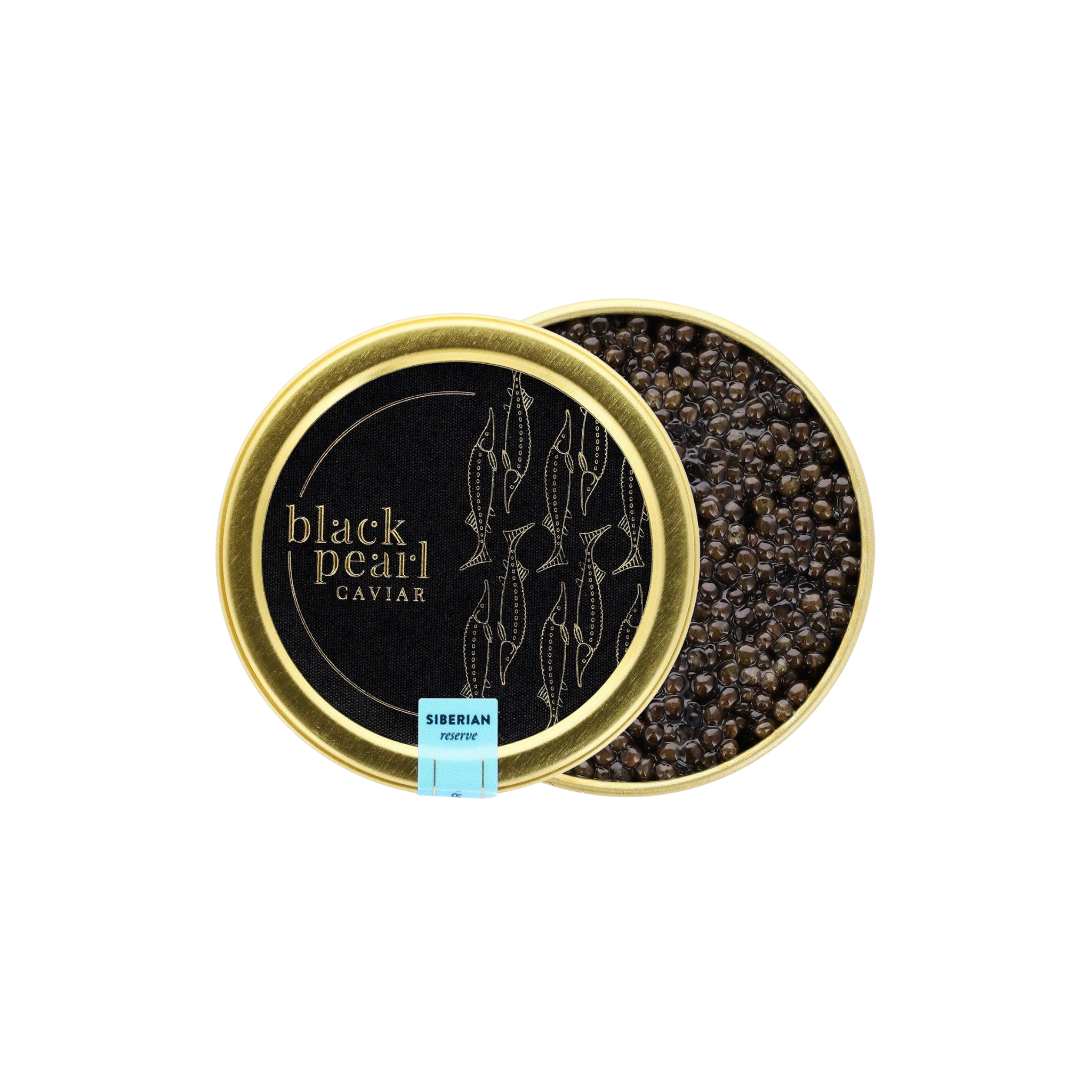 Black Pearl Siberian Reserve Caviar - 1oz Tin at Wine and Eggs