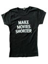 Make Movies Shorter Baby Tee in Black