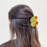 Large Olive Hair Claw Clip Styled