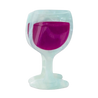 Midi Red Wine Glass Hair Claw Clip