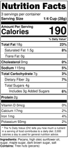 Sweet & Salty Pecans Nutrition Facts